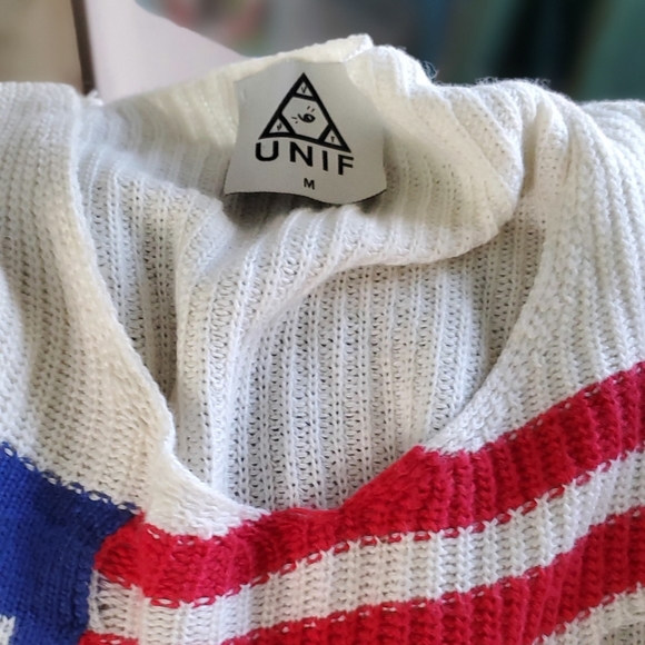 Unif distressed stars + stripes oversized sweater - Picture 2 of 2